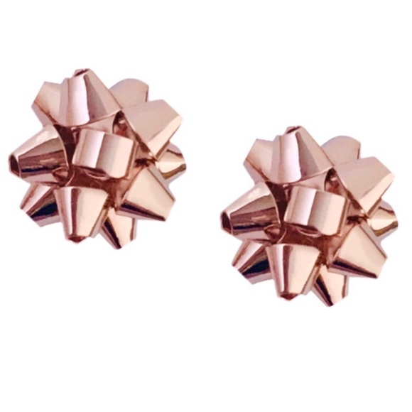 kate spade Jewelry - KATE SPADE • Rose Gold Bourgeois Bow Earrings
